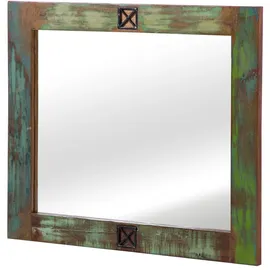 MASSIVMOEBEL24.DE Spiegel Altholz 100x88x3 Mehrfarbig lackiert Nature OF Spirit #50