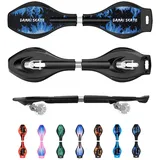 Waveboard Kinder ab 10 Jahre, Streetsurfing Waveboards Snakeboard mit ABEC-7 Kugellager und Leuchtrollen, Skateboard für Mädchen Junge und Anfänger, 86x23x9 cm,7