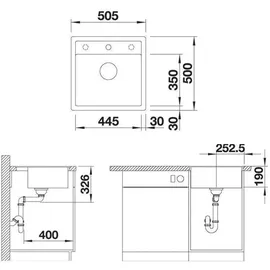 Blanco Dalago 5-F cafe + Excenterbetätigung