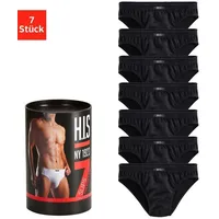 H.I.S. H.I.S Slip Unterhosen für Herren (Dose, 7-St) aus Baumwoll-Mix in einer Dose verpackt schwarz 9