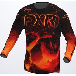 FXR Podium Magma Motocross Jersey, schwarz-rot, Größe S für Männer
