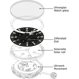 KHS PLABSSC.DFB Herrenuhr Platoon Solar Chronograph Schwarz