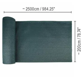 Sol Royal Sichtschutzelement 2500 x 200 cm Grün Polyethylen