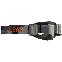Leatt Velocity 6.5 motocross goggle with double anti-fog lens and Roll-Off... Crossbrille - Grün/Schwarz/Grau/Orange Klar