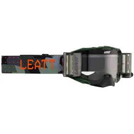 Leatt Velocity 6.5 motocross goggle with double anti-fog lens and Roll-Off... Crossbrille - Grün/Schwarz/Grau/Orange Klar