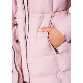 bonprix Steppjacke BONPRIX "Steppjacke mit Kapuze, gefüttert", Damen, Gr. 50, rosa (zartrosa), Web, Obermaterial: 88% Polyester, 12% Polyamid. Futter: 100% Polyester. Füllung: 100% Polyester, kontrastfarbene Details, unifarben, regular fit ca.