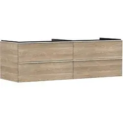 hansgrohe Xelu Q Waschtischunterschrank 54092700 1560x485x550mm, 4 Schubkästen, Eiche Natur, mattweiß