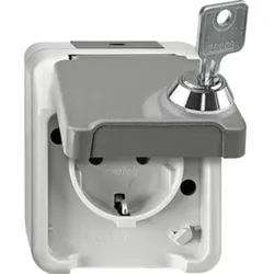 1St. Merten MEG2423-8029 SCHUKO-Steckdose, abschließbar mit gleichen Schließunge...
