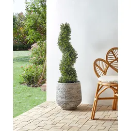 Beliani Kunstpflanze BUXUS SPIRAL TREE 98 cm Grün,
