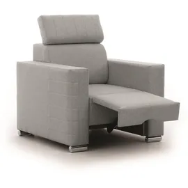 Fun Möbel Fernsehsessel CANTON Stoff 94 x 92 x 0 cm Grau mit Kissen