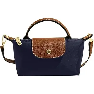 Long champ Tasche Damen, Mini Umhängetasche in Farbblockoptik,Schultergurt für Long Champ Tasche Damen, Quadratische Klein Handtasche in Volltonfarbe mit Verstellbarem Riemen, Schultertasche (C) - Breite: 6 cm, Länge: 19 cm, Höhe: 10 cm