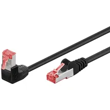 goobay 51546 - Patchkabel 1x 90° gewinkelt, S/FTP (PiMF), Schwarz 5 m