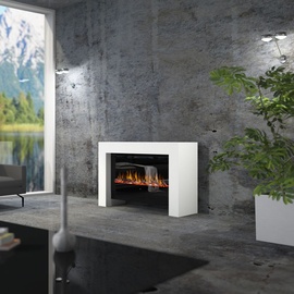 Muenkel design bridge [moderner Optiflame Design Elektrokamin]: weiß (warm) - 1180 mm