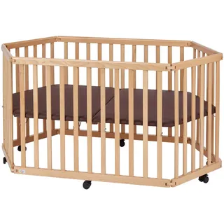 tiSsi Laufgitter »Buche Natur, 6-eckig«, bis 25 kg, zusammenklappbar; Made in Europe,