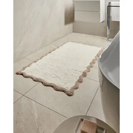 Beliani Badteppich Beige/Braun 150 x 80 cm