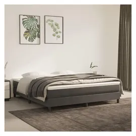 vidaXL Boxspringbettgestell Dunkelgrau 180x200 cm Samt