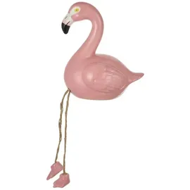 Boltze Dekofigur Flamingo - rosa/pink ¦ Steingut ¦ Maße (cm): B: 12 H: 14,5 T: 8.5
