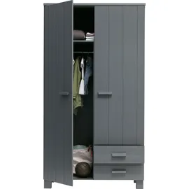 Woood Dennis Garderobenschrank 111 x 55 x 202 cm grau