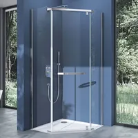 doporro Fünfeckdusche Duschkabine Rav08K - Silber