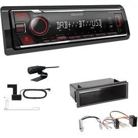 EHO Kenwood KMM-BT408DAB 1-DIN Digital Media Receiver Autoradio DAB+ Bluetooth USB Einbauset passend für Volkswagen VW Bora und Bora Variant