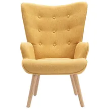 vente-unique Sessel VATELY Stoff 78 x 113 x 93 cm Senfgelb