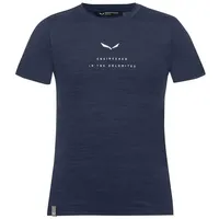 Salewa Eagle Dry Kurzarm-t-shirt - Navy Blazer Melange -