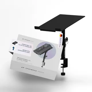 Sprenger Audio Professioneller DJ-Player-Ständer mit Klemm- und Durchsteck-Montage – Kompatibel mit Pioneer XDJ 700 bis CDJ 3000 und Denon-Modellen – Stabil & Vielseitig