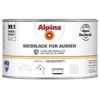 Alpina Weißlack für Außen weiß seidenmatt 0,3 l