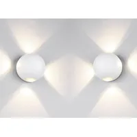 MeineWunschleuchte 2er SET kleine LED Außenwandleuchten 4 flammig Außenleuchten