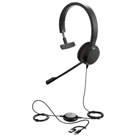 JABRA Evolve 20 Mono Headset USB-C/A, Kabelgebunden, Schwarz