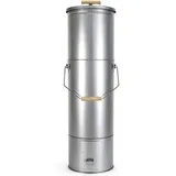 Eversmoke Teleskop-Räuchertonne – Ausziehbarer Räucherofen für Fisch & Fleisch – Inkl. Thermometer, 10 S-Haken & Rost – Platzsparend klappbar – Herausnehmbare Brennschublade – Rund oder Eckig (Rund)