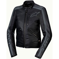 Alpinestars Stella Dyno Lederjacke - Schwarz/Grau/Dunkelgrau / L