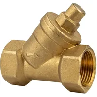 tecuro - Schrägsitz Rückschlagventil Rp 1/2 Zoll (dn 15) - Muffenanschluss, Messing blank