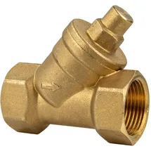 tecuro - Schrägsitz Rückschlagventil Rp 1/2 Zoll (dn 15) - Muffenanschluss, Messing blank