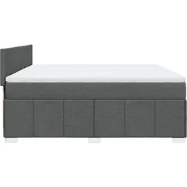 vidaXL Boxspringbett 180 x 200 cm Dunkelgrau