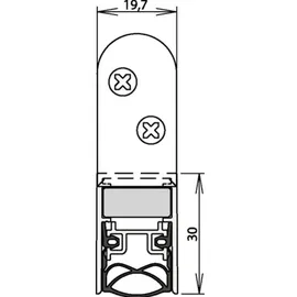 ATHMER Türdichtung Schall-Ex® Ultra WS 1-290 2-s.L.708mm Alu.silberf.HLT