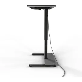 Yaasa höhenverstellbarer Schreibtisch elektrisch schmal, 91x51 cm, Schwarz - Kleiner höhenverstellbarer Stehpult,