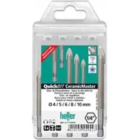Heller QuickBit CeramicMaster Fliesenbohrer Set 5-teilig 4/5/6/8/10 mm