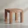 KADIMA DESIGN Nako Massivholz-Tisch 45 x 40 x 45 cm Beige