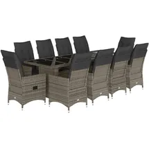 vidaXL Garten-Bistro-Set 11-tlg. Grau