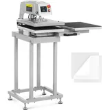 MSW Pneumatische Transferpresse 40 x 50 cm Silberfarben