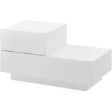 [en.casa] Nachtschrank Sebokeng 70 x 35 x 38 cm Weiß