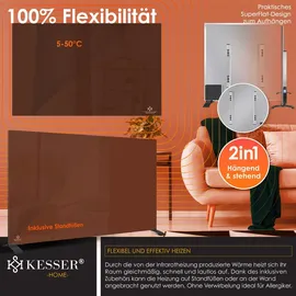 Kesser Infrarotheizung 500 W Schwarz
