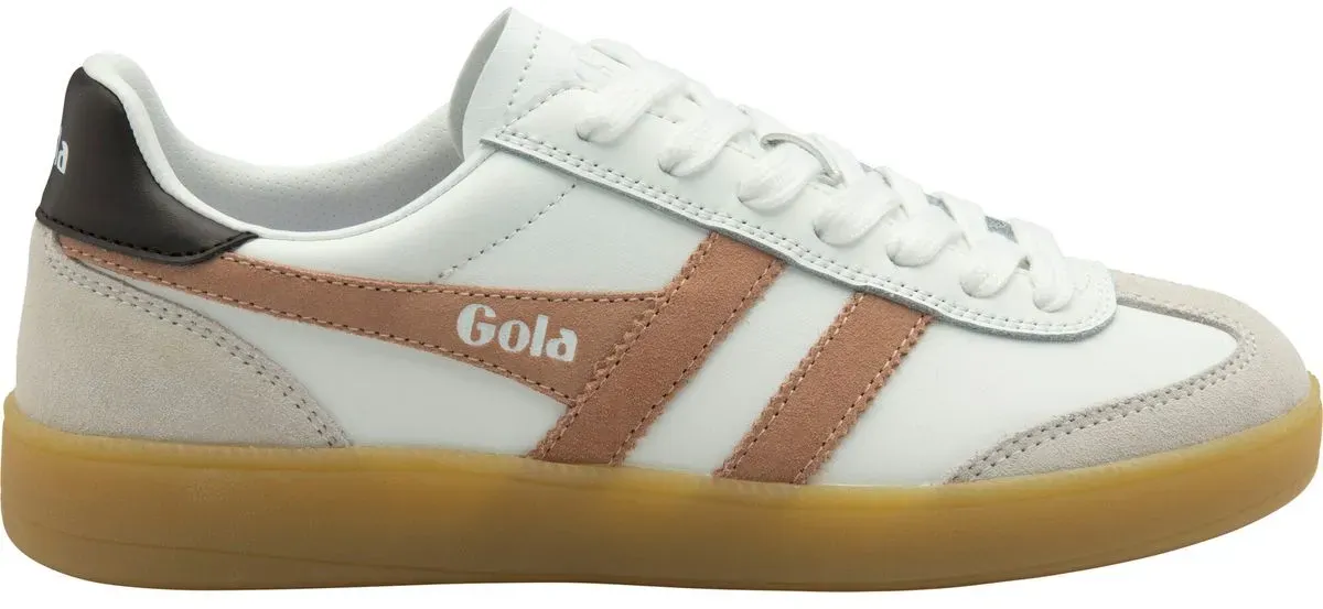 Gola Viper Leather Sneaker Women white/cameo/dark brown/gum (WC) 7