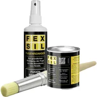 fexsil Set Haftgrundierung 125 ml, Fugenreiniger 100 ml, Pinsel