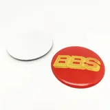 COOKENG 4 Stück Auto Nabendeckel Aufkleber, Radnabenabdeckung-Logo für BBS 60MM, Nabenkappen Abzeichen Sticker, Felgen Aufkleber,normal-A