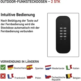 EMOS Schuko-Steckdose 2 St. Schwarz