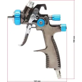 XPOtool Lackierpistole 1,4 mm Düse 500 ml Aluminium Becher 100 mm Strahlbreite