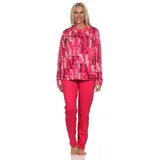 normann Langarm Schlafanzug Pyjama - auch in Übergrössen, Farbe:pink, Größe:48-50 | 48-50