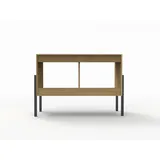 Andas Lowboard "Finton", beige (nat, schwar), B:76cm H:52,5cm T:32cm, FSC-zertifiziertes Massivholz, Sideboards, Lowboard